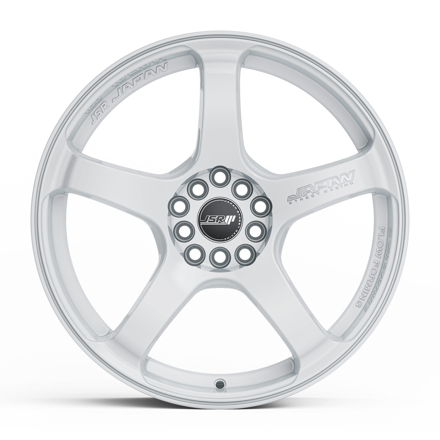 JSR ST52 GLOSS WHITE 18X8 5X120 WHEEL - CNC Wheels