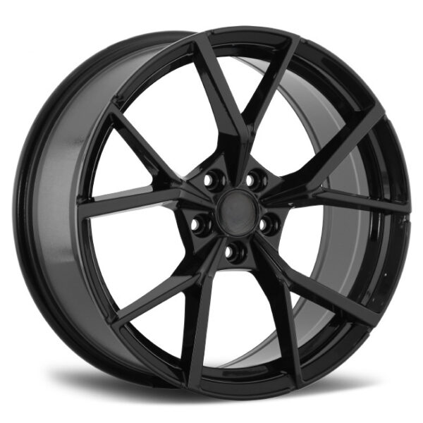 REP 6113 Gloss Black 18x8 5x112 Wheels for VW Golf GTI R Passat