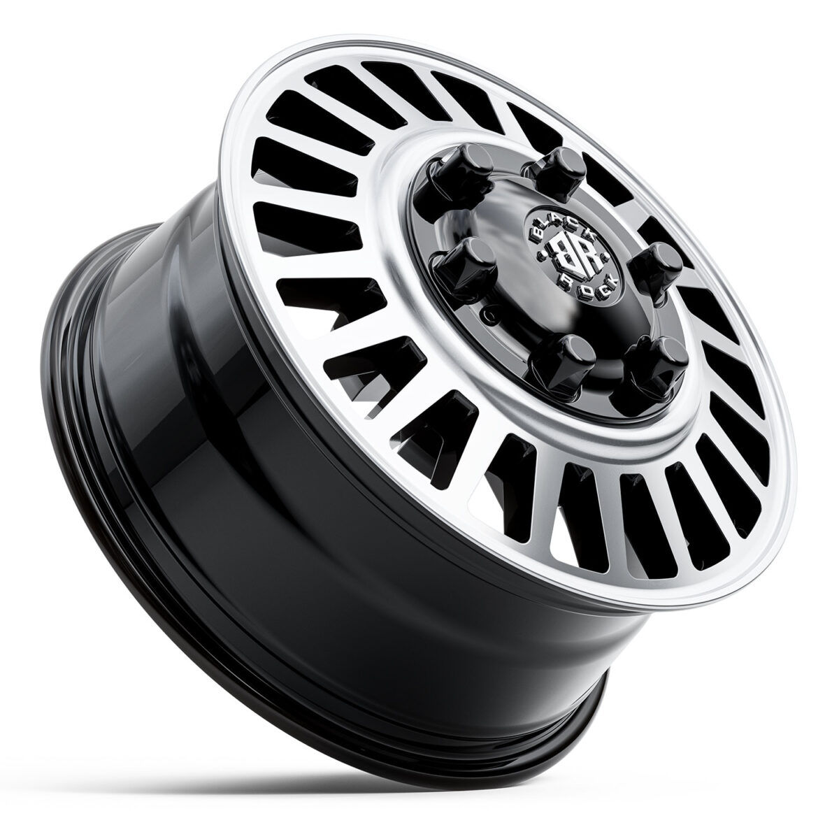 BLACK ROCK CARGO BLACK MACHINED FACE 16X7 5X118 WHEEL ONLY - CNC Wheels