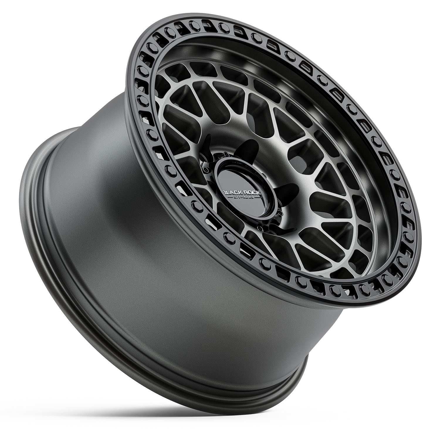 BLACK ROCK FURY GUNMETAL GREY BLACK RING 18X9 6X139.7 WHEEL - CNC Wheels