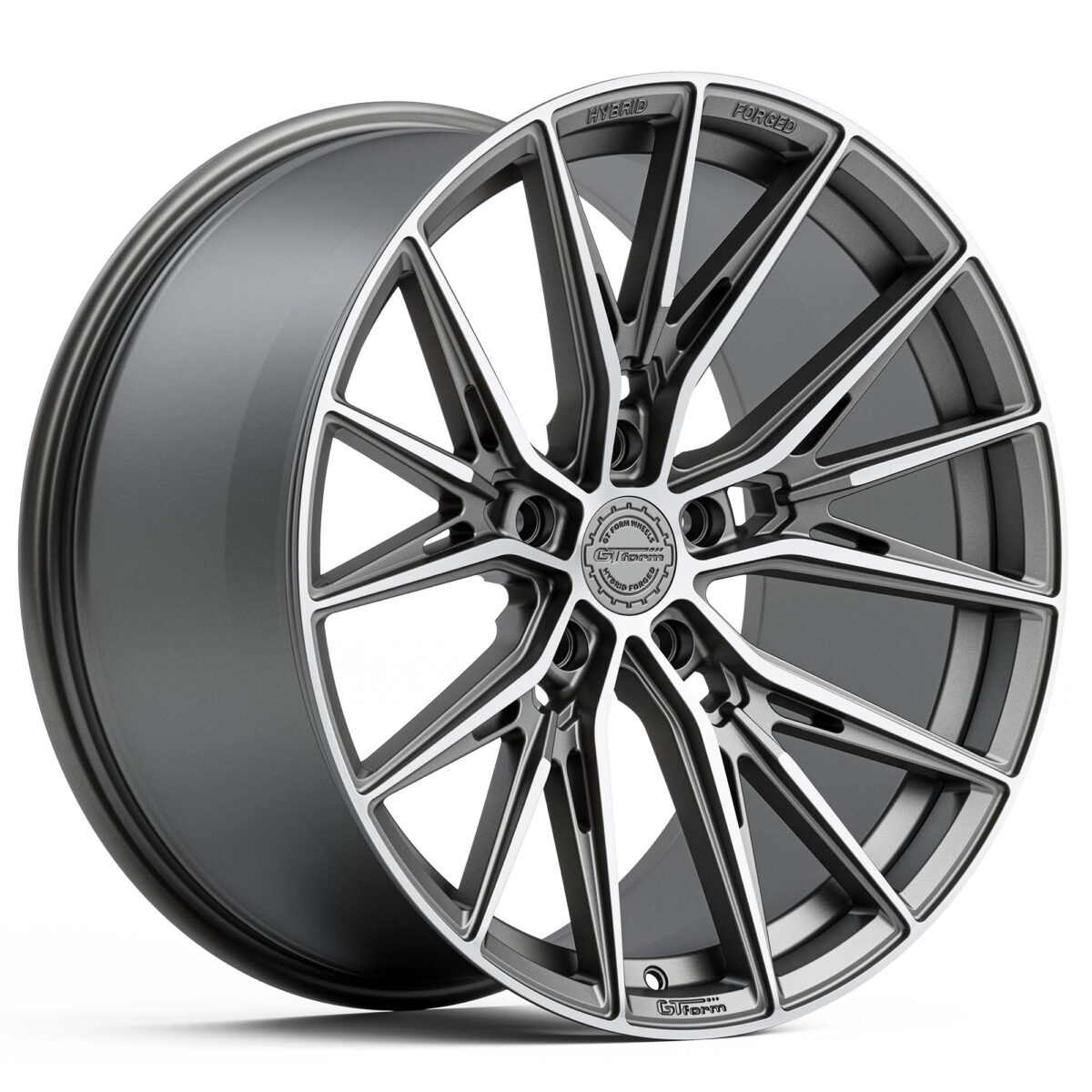 GT FORM HF3.1 HYBRID FORGED SATIN GUNMETAL MACHINED FACE 19X10 5X100 ...
